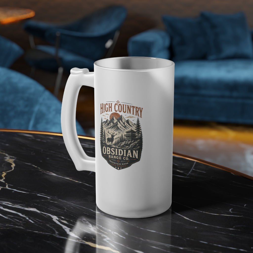 High Country Frosted Glass Beer Mug