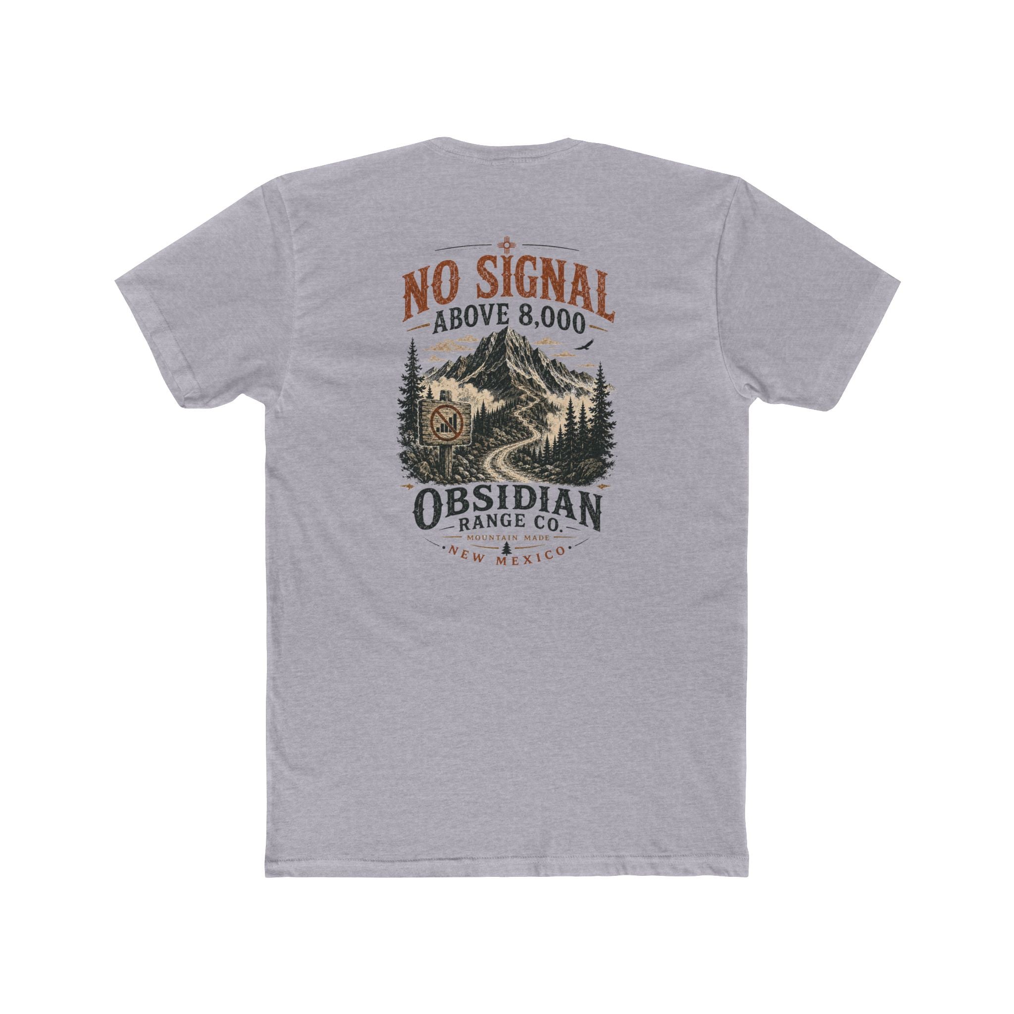 No Signal Above 8,000 Tee — Obsidian Range Co. Mountain Graphic T-Shirt