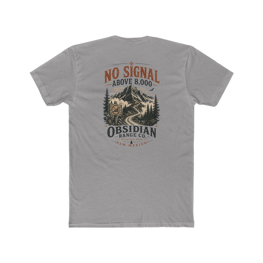 No Signal Above 8,000 Tee — Obsidian Range Co. Mountain Graphic T-Shirt