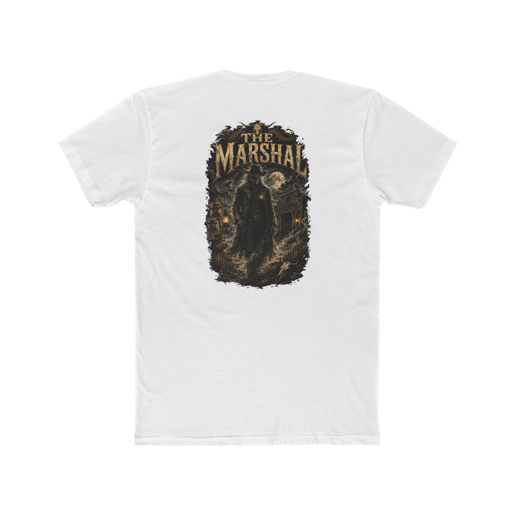The Marshal Graphic Tee — Vintage Western Marshal Skull Shirt