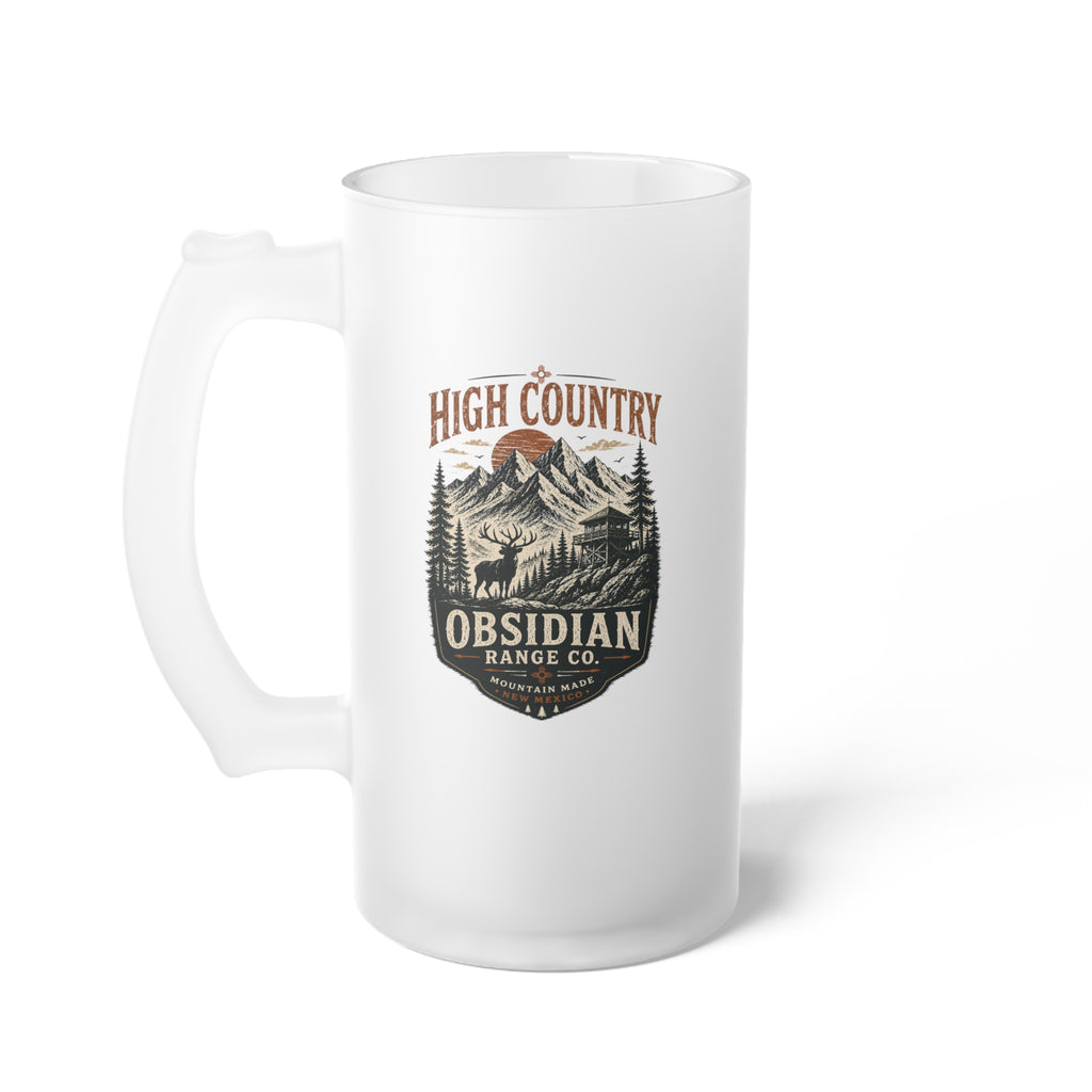 High Country Frosted Glass Beer Mug