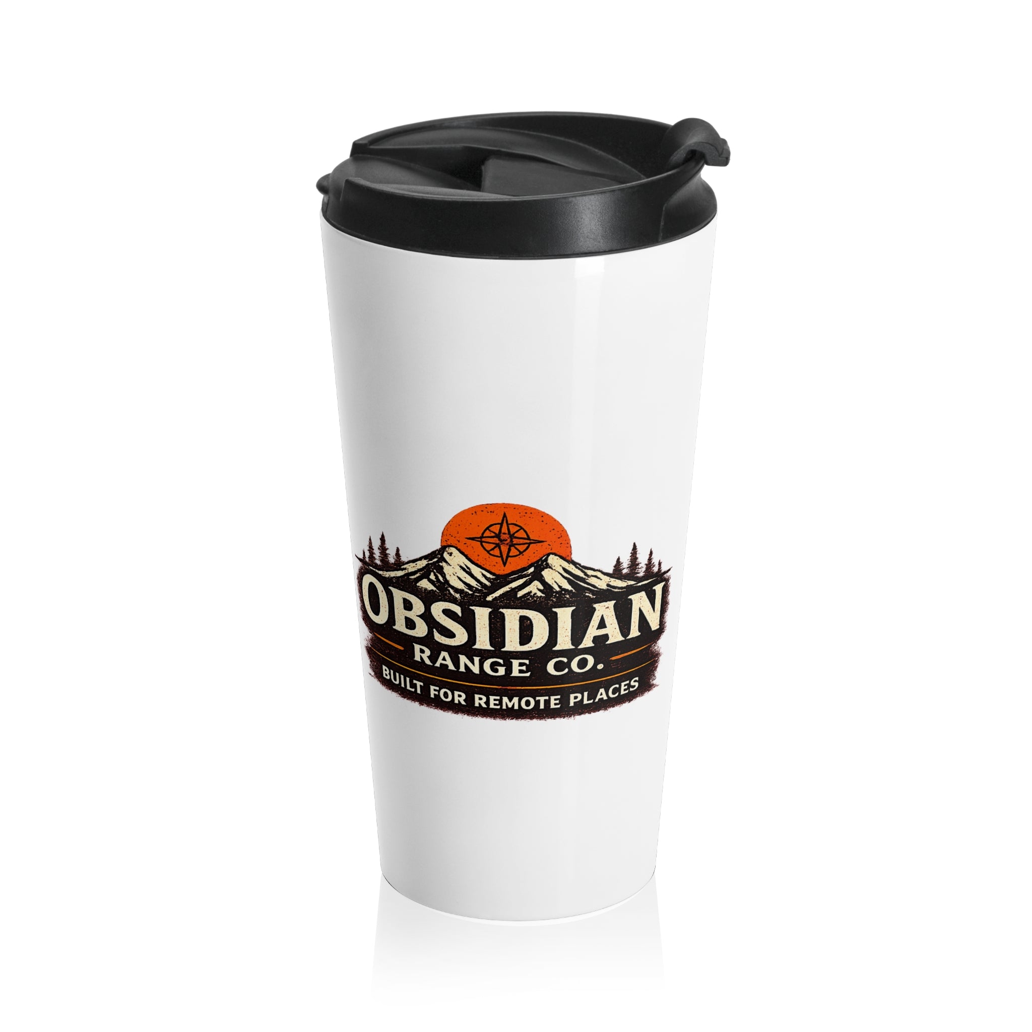 Observer Coffee Travel Mug — Stainless Steel Insulated Tumbler with Forest Logo
