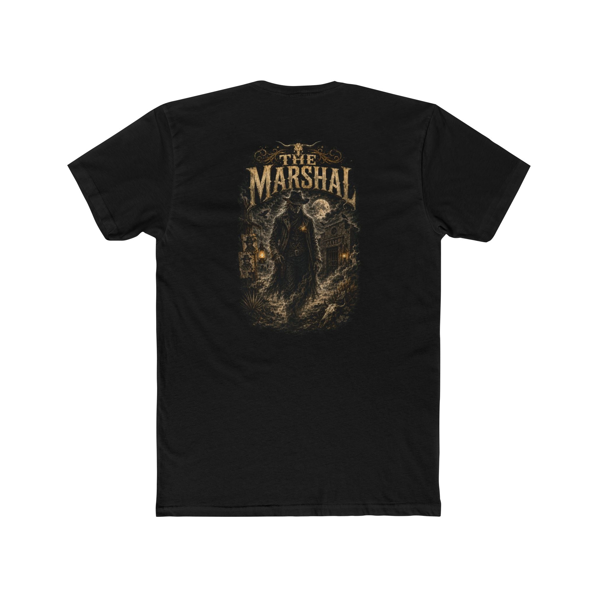 The Marshal Graphic Tee — Vintage Western Marshal Skull Shirt