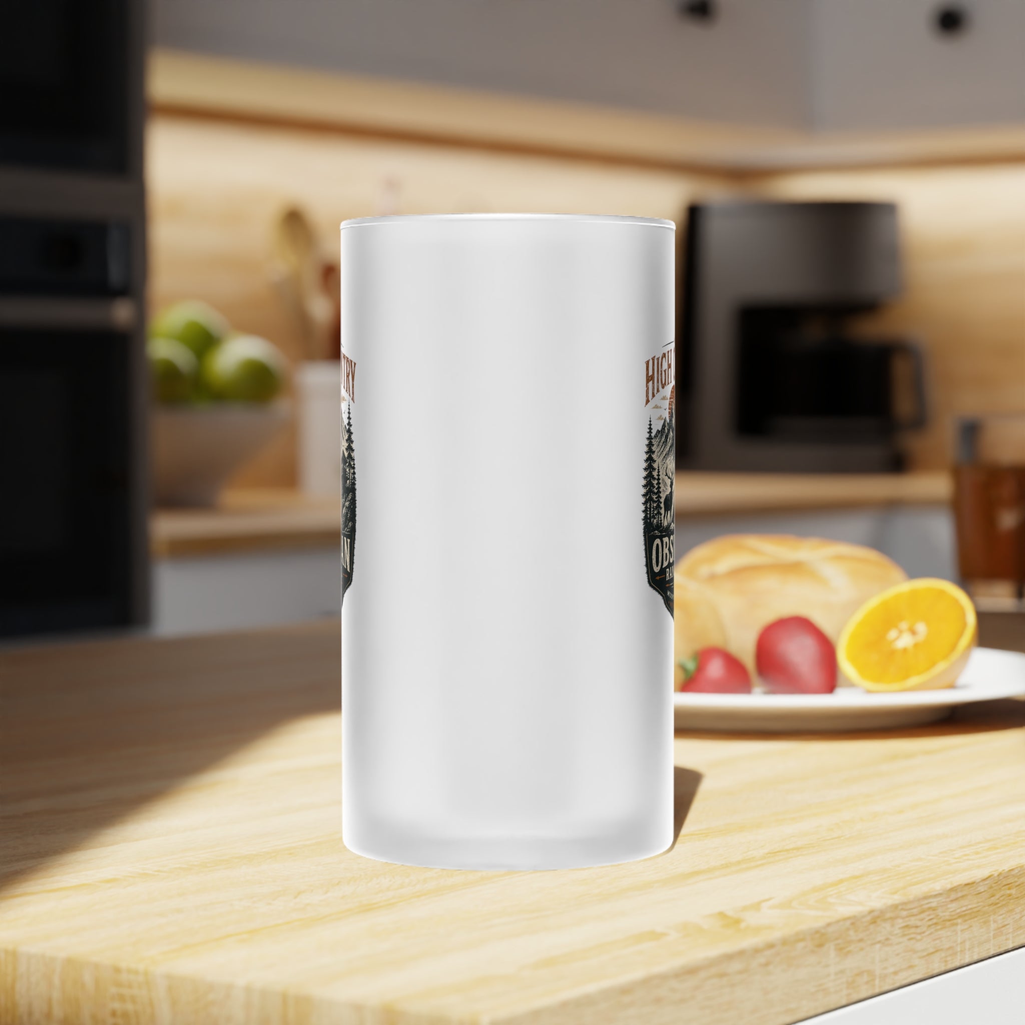 High Country Frosted Glass Beer Mug
