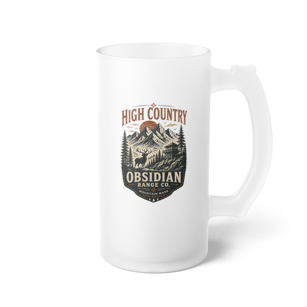 High Country Frosted Glass Beer Mug
