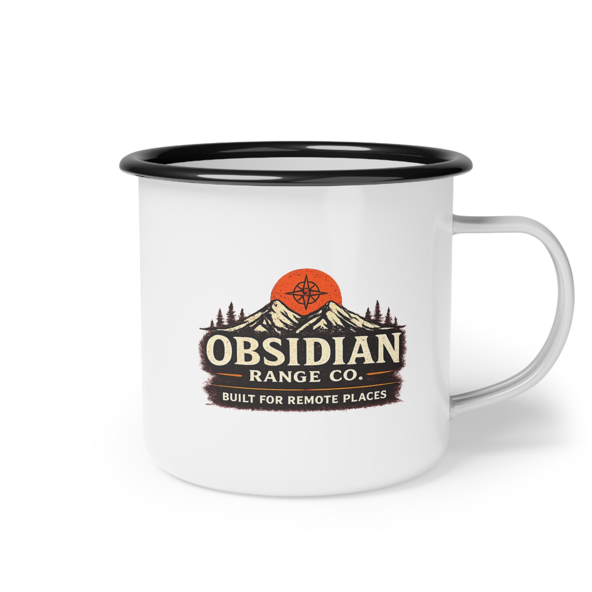 Obsidian Range Co. Enamel Camp Cup — Built for Remote Places Outdoors Mug