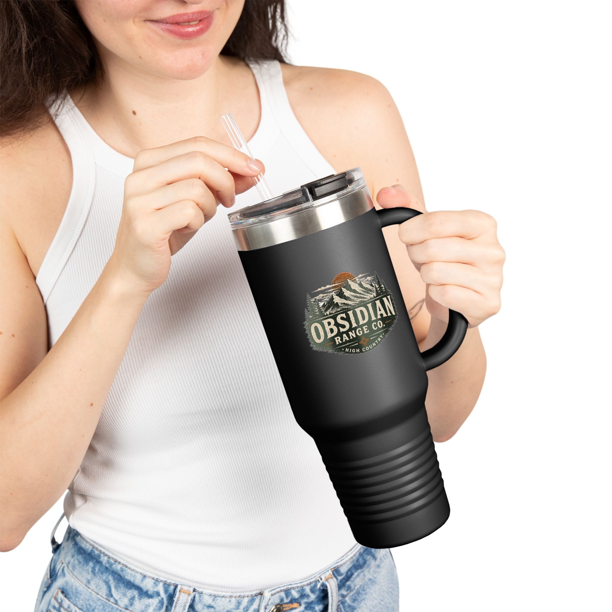 Obsidian Range Co. 40oz Insulated Travel Mug — Outdoor Mountain Adventure Tumbler