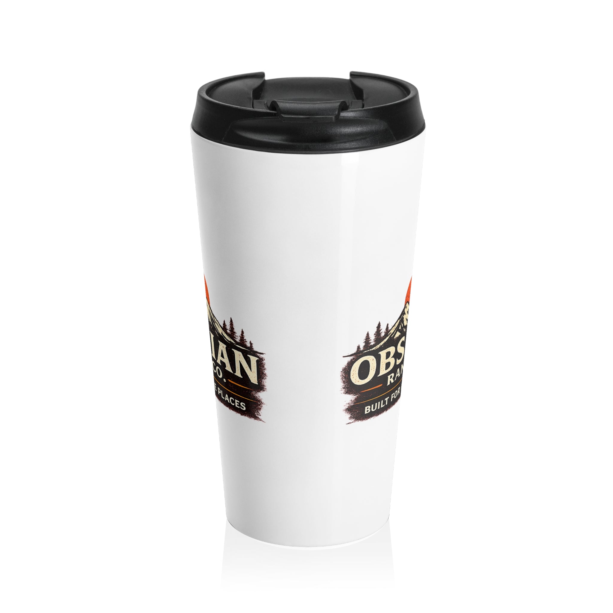Observer Coffee Travel Mug — Stainless Steel Insulated Tumbler with Forest Logo