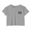 High Country Women’s Cropped Tee — Obsidian Range Co.' Mountain Graphic