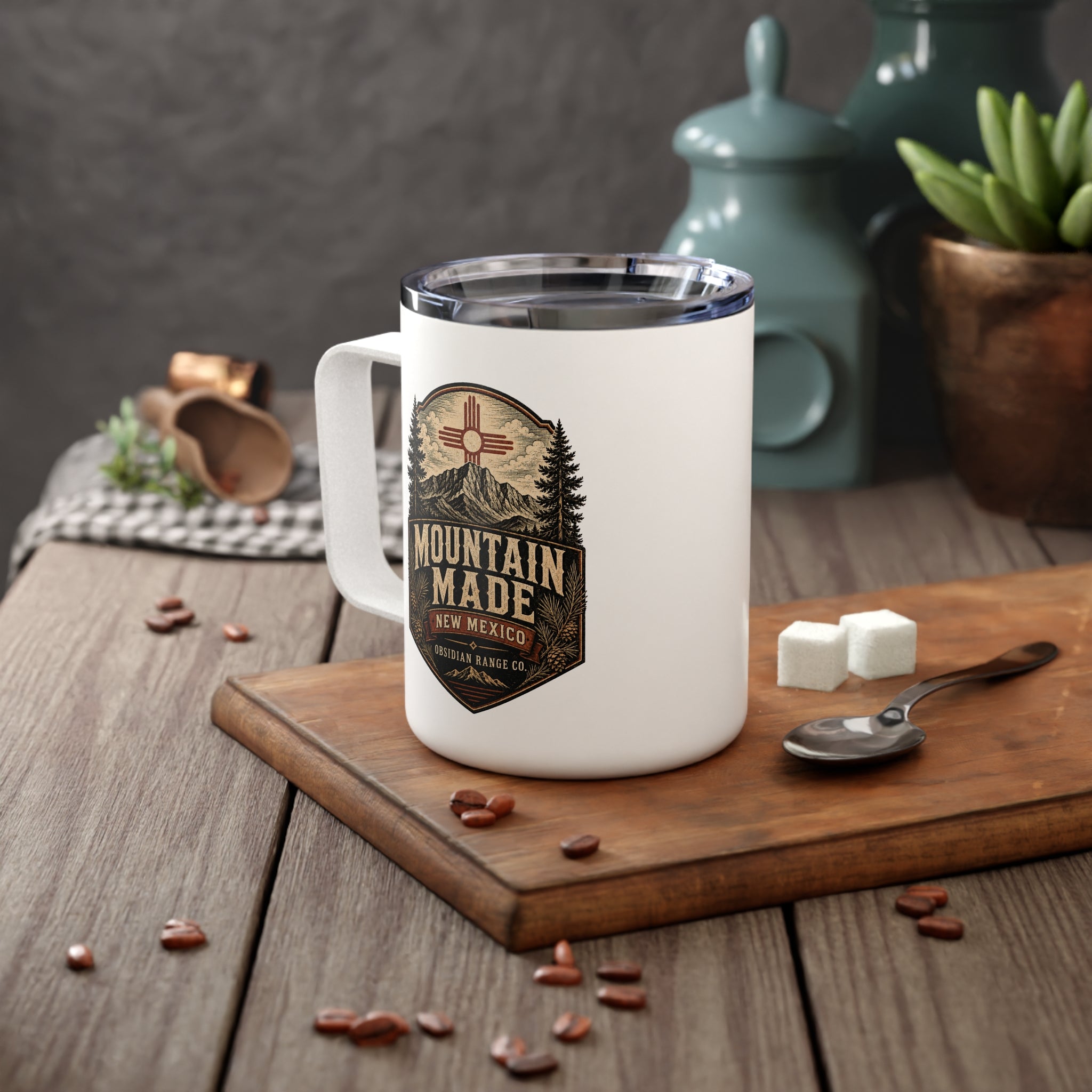 Mountain Made Insulated 10oz Coffee Mug — Mountain Cabin Outdoors Coffee Tumbler