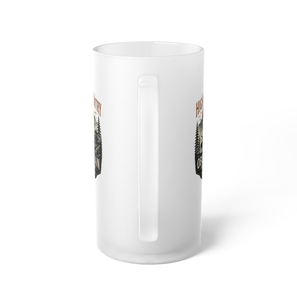 High Country Frosted Glass Beer Mug