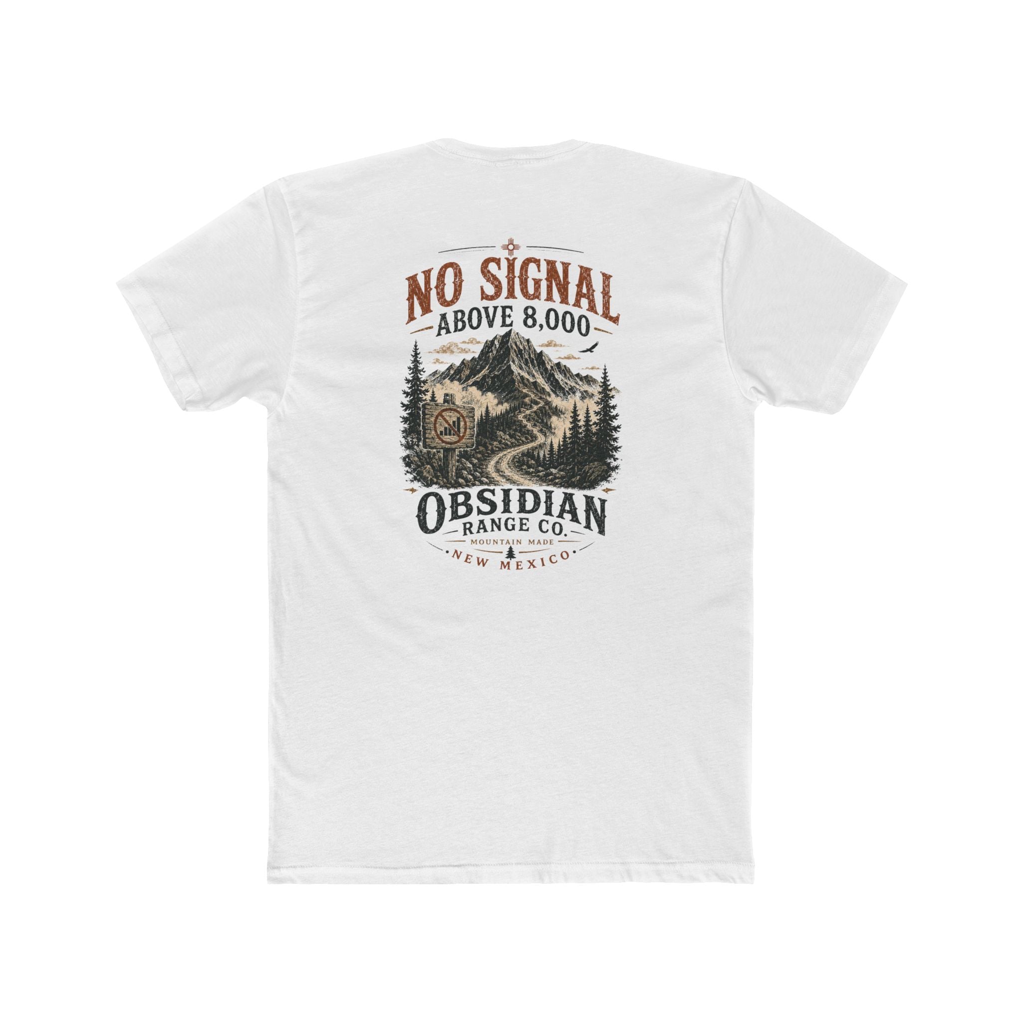 No Signal Above 8,000 Tee — Obsidian Range Co. Mountain Graphic T-Shirt