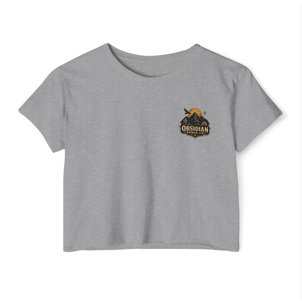 New Mexico Sunset Crop Top — Women's Festival Tee (Desert Made)