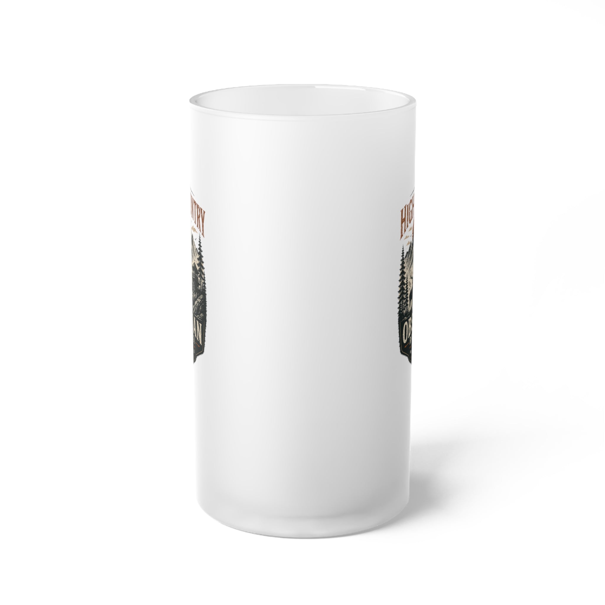 High Country Frosted Glass Beer Mug