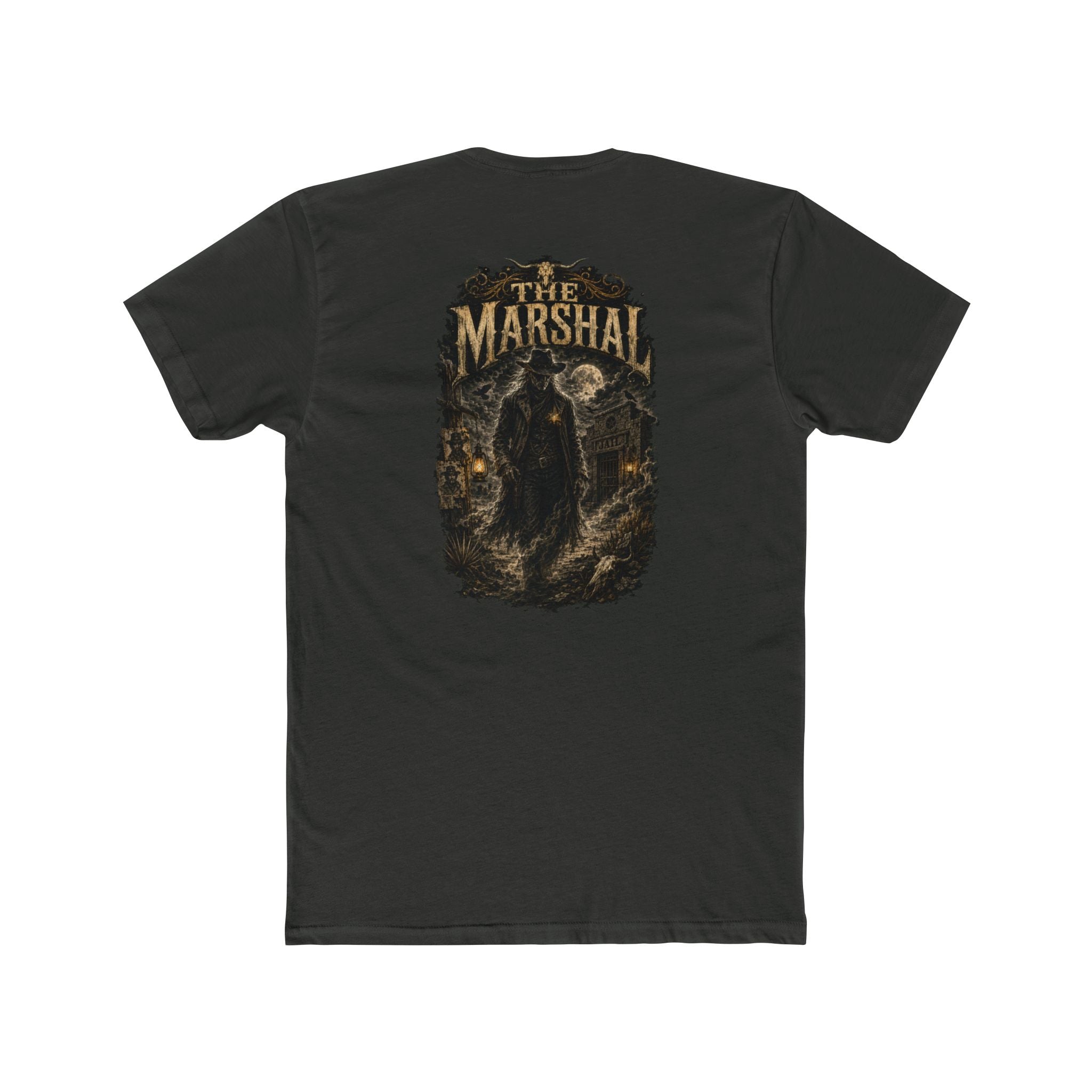 The Marshal Graphic Tee — Vintage Western Marshal Skull Shirt