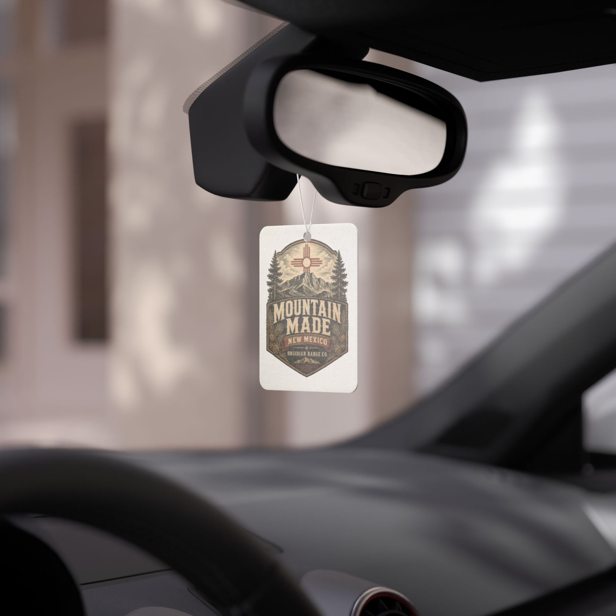 Mountain Made New Mexico Car Air Freshener — Rustic Pine Scent, Outdoor Adventure Design