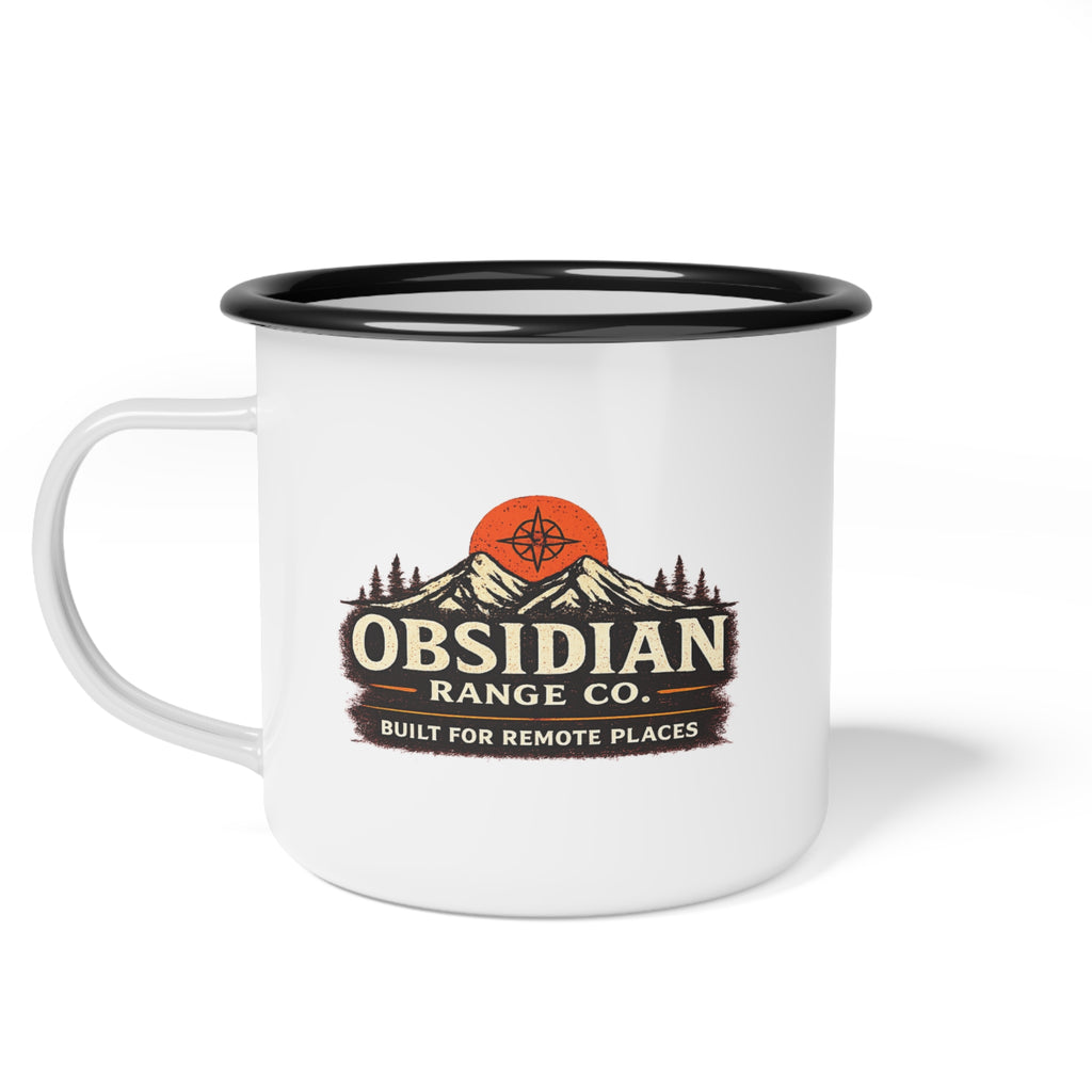 Obsidian Range Co. Enamel Camp Cup — Built for Remote Places Outdoors Mug