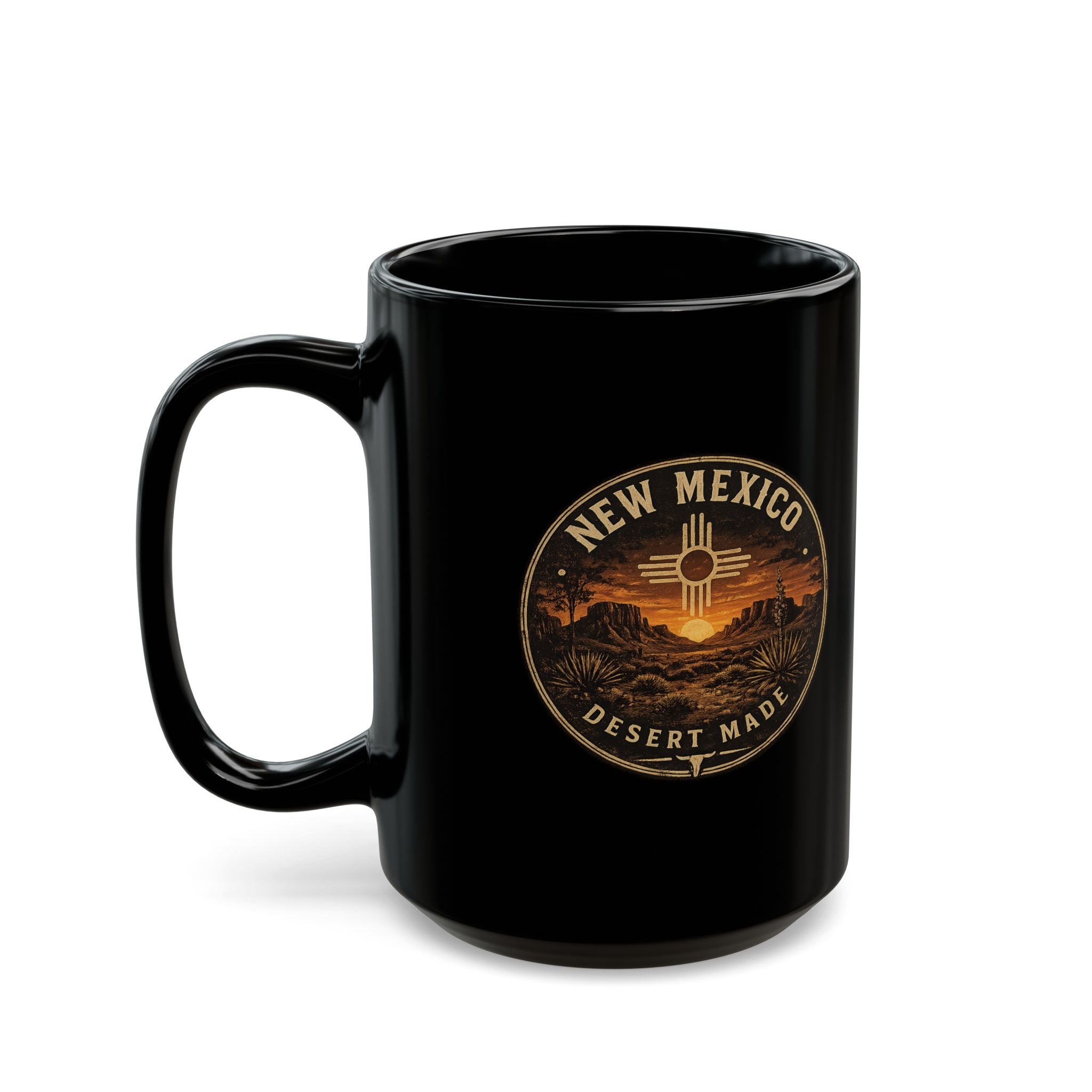New Mexico Desert Made Coffee Mug — Black Ceramic 11oz/15oz