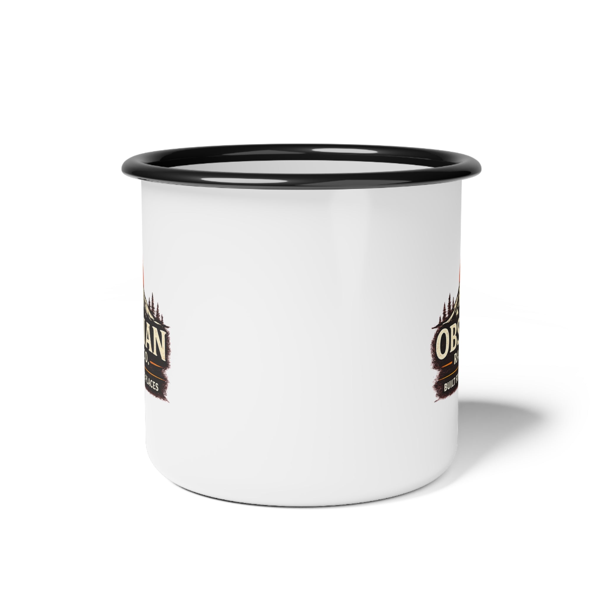 Obsidian Range Co. Enamel Camp Cup — Built for Remote Places Outdoors Mug