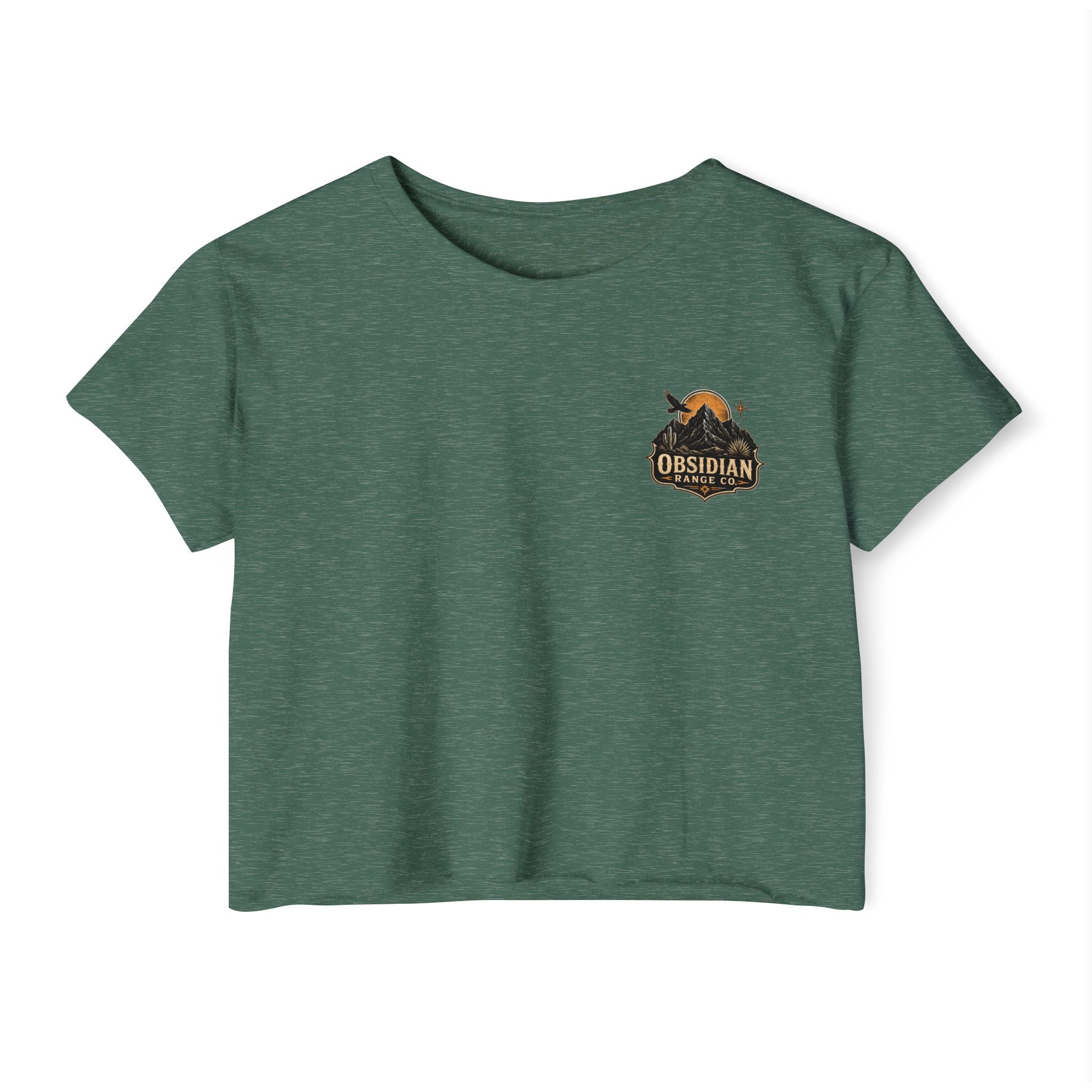 New Mexico Sunset Crop Top — Women's Festival Tee (Desert Made)